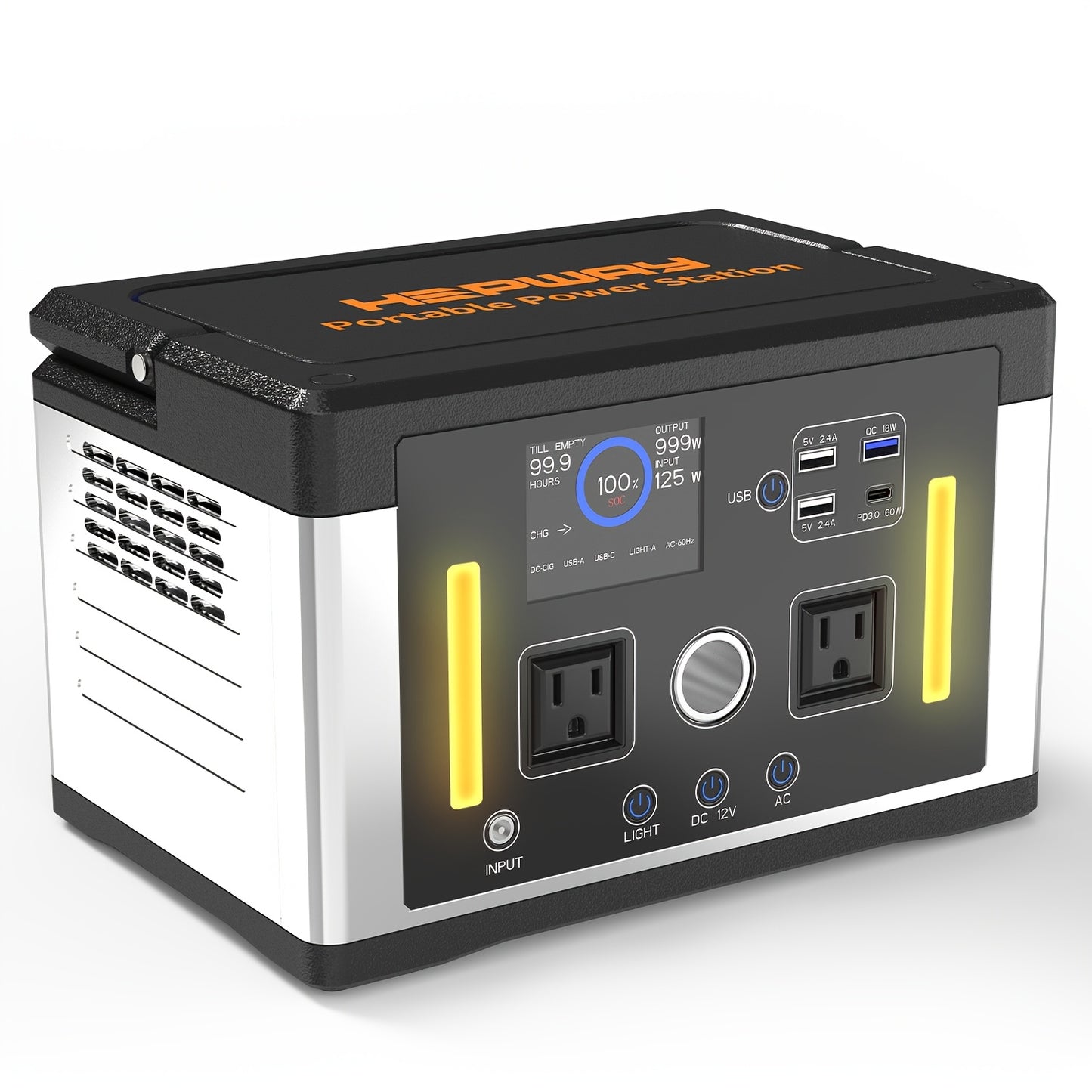 700W 577WH Solar Generator Watt Portable Power Station LiFePO4 Battery, With 120V AC Socket