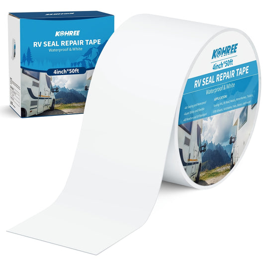 RV Sealant Tape, RV Roof Tape White/Black, UV Resistant, Weatherproof Repair Sealant Tape
