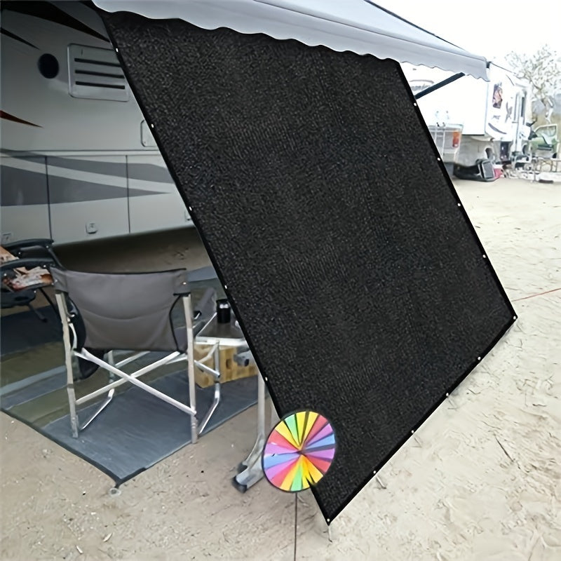 10' x 16' Premium Black RV Awning Shade Set with 90% Privacy Screen