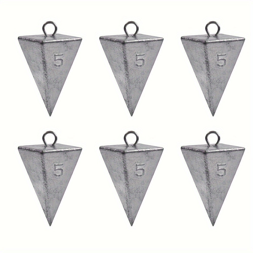 6/10pcs Pyramid Sinkers Fishing Weights Fishing Sinkers, available weights are 1oz, 2oz, 3oz, 4oz, 5oz, 6oz, 8oz