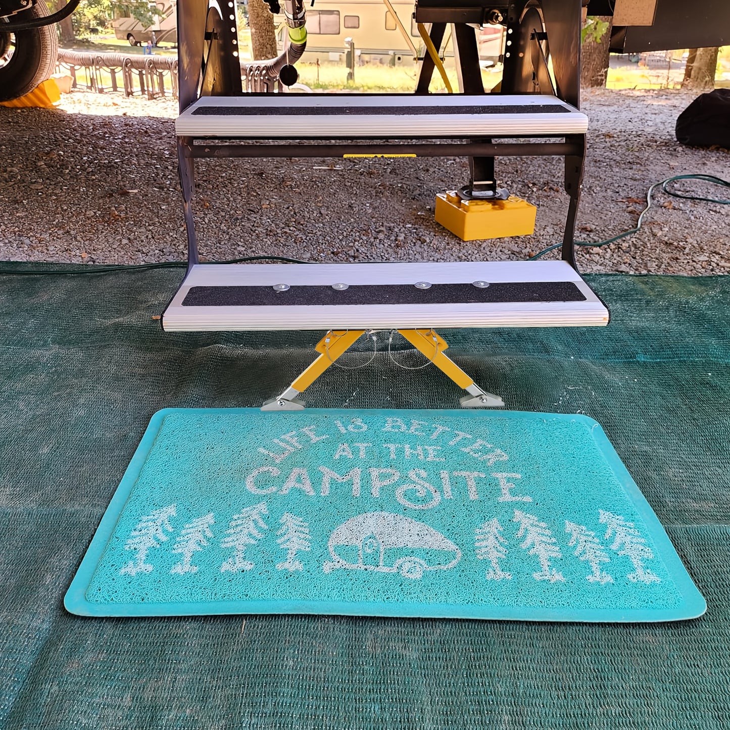 Adjustable RV Step Stabilizer Kit