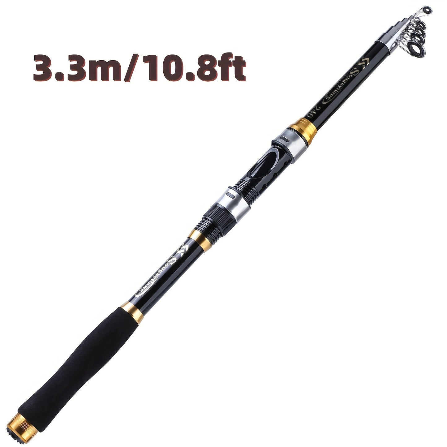 Sougayilang Telescopic Fishing Rods 1.8~3.3m Glass Fiber Spinning Rod