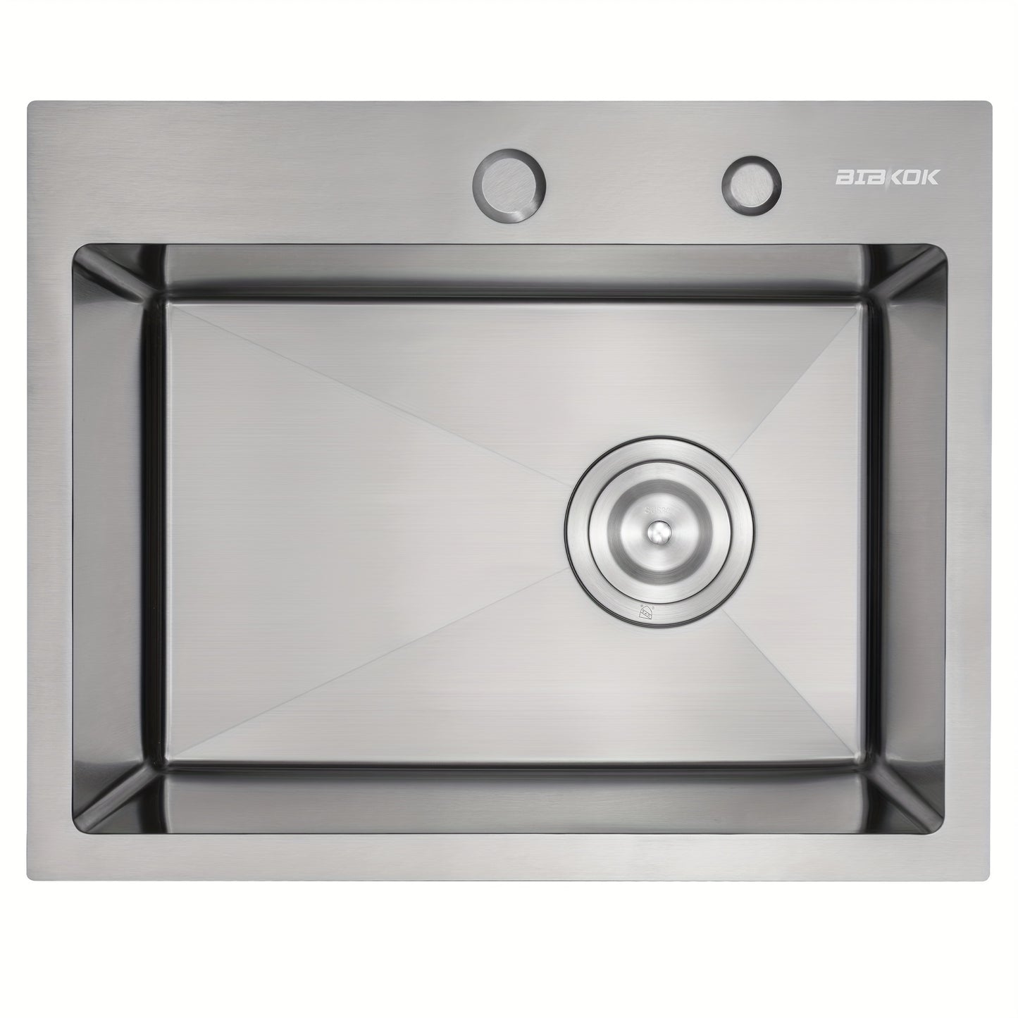 Elegant Single-Bowl Kitchen Sink - Sleek Brushed Finish, Drop-in Design for Easy Installation