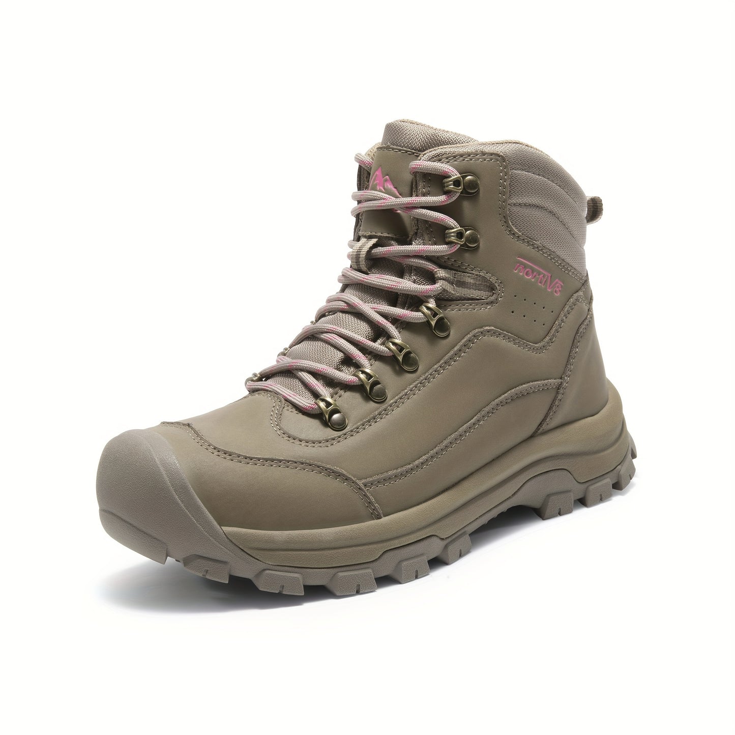 Women's Waterproof Hiking Boots - Durable Leather, Comfortable EVA Insole with Arch Support