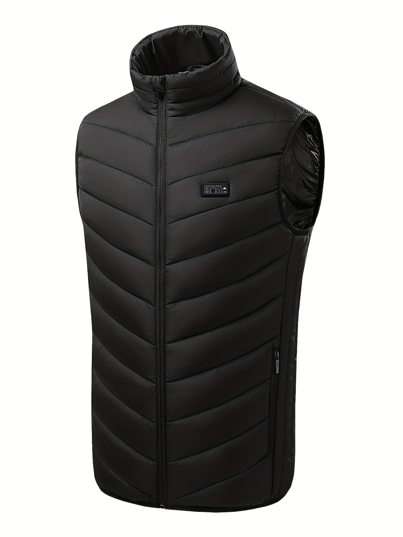 Men's USB Heating Sleeveless Zipper Vest With 21 Heating Zones