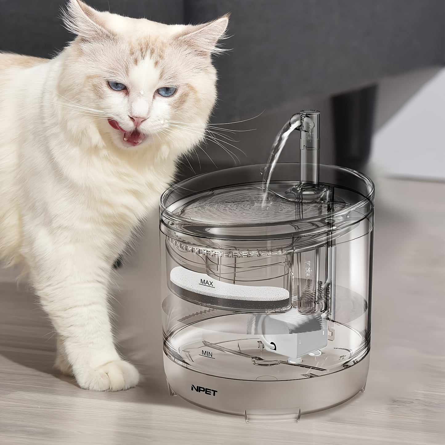 Cat And Dog Water Fountain1.5L Automatic Pet Drinking Fountain with Replacement Faucet Kit