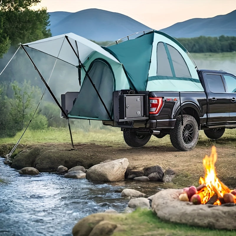 Portable 2-Person Truck Bed Tent - Waterproof, Double Layer, Easy Setup for Camping