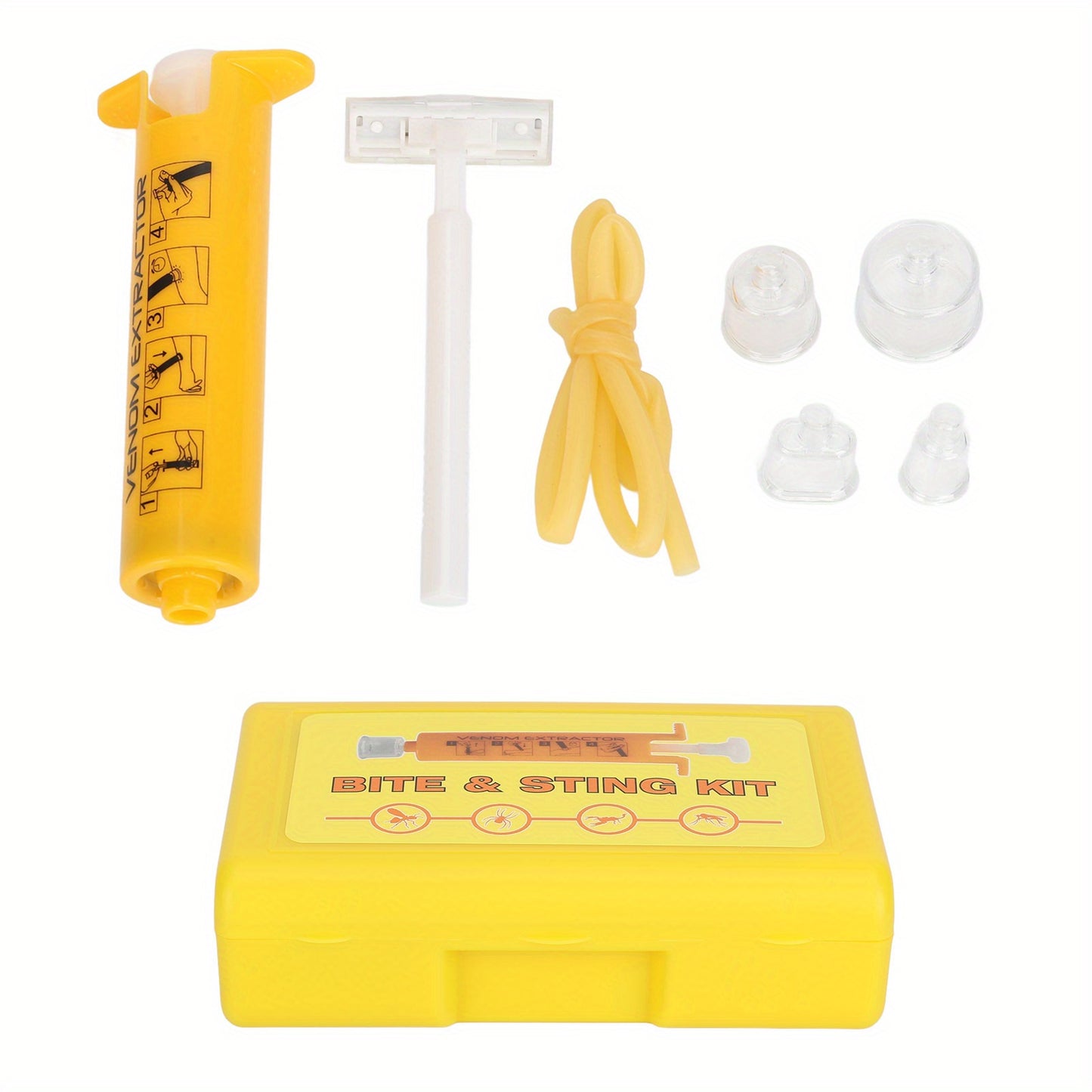 Bite Sting Extractor Kit Suction Tool Pump Insect Bug Bee Snake First Aid Fast Emergency Kit
