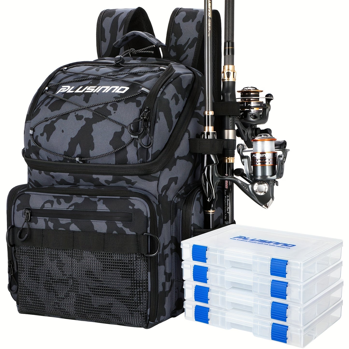 Fishing Backpack With Rod Holders & Cooler