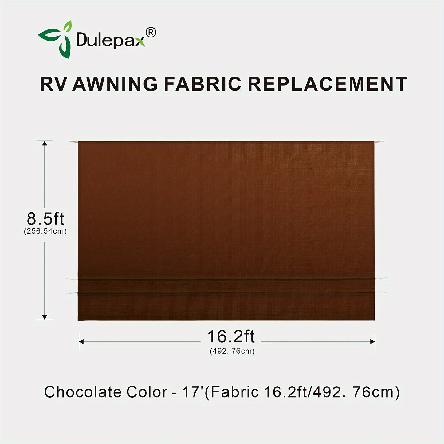 RV Awning Fabric Replacement Heavy Duty 16 Oz Vinyl Fabric Awning, Double-Sided Coating Universal Awning, Replacement For All Trailer