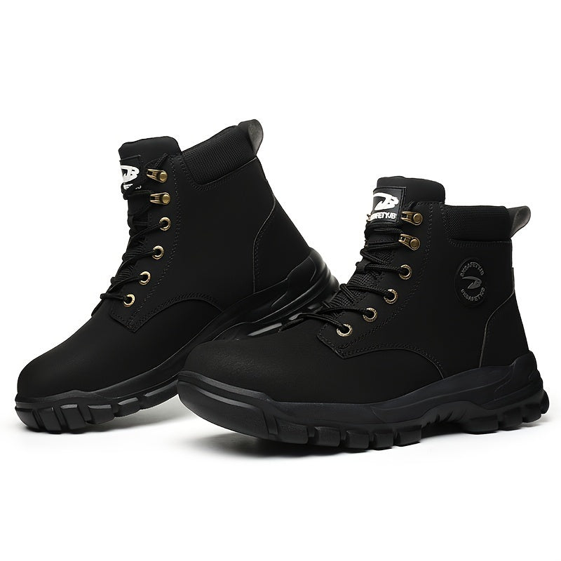 Men's Vintage High-Top Hiking Boots - Waterproof, Anti-Smashing, Comfortable & Durable