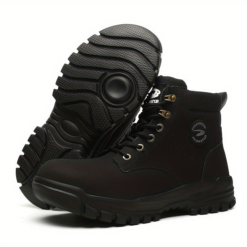 Men's Vintage High-Top Hiking Boots - Waterproof, Anti-Smashing, Comfortable & Durable
