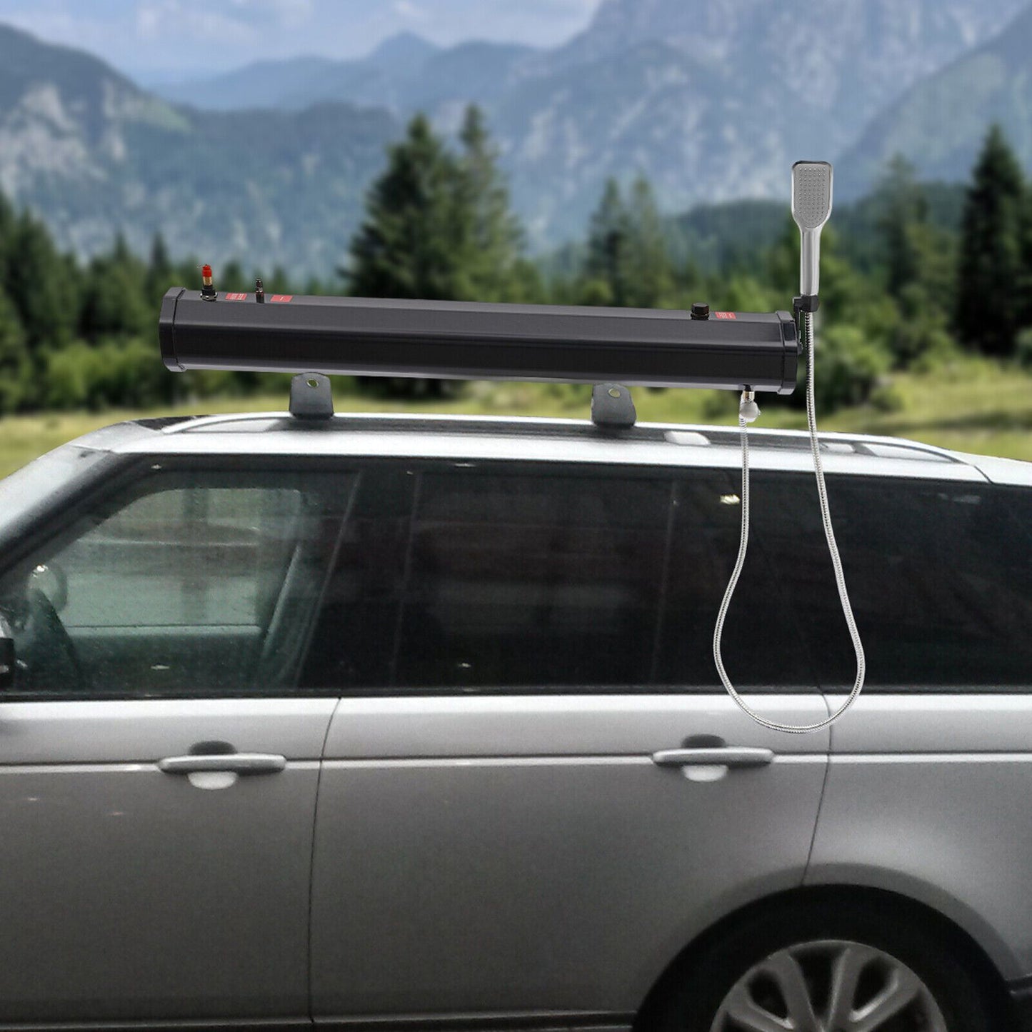 4.76gal Portable Camping Shower System - Durable PVC, Easy-Pressure 1.6bar- Ideal for Car Roof Rack