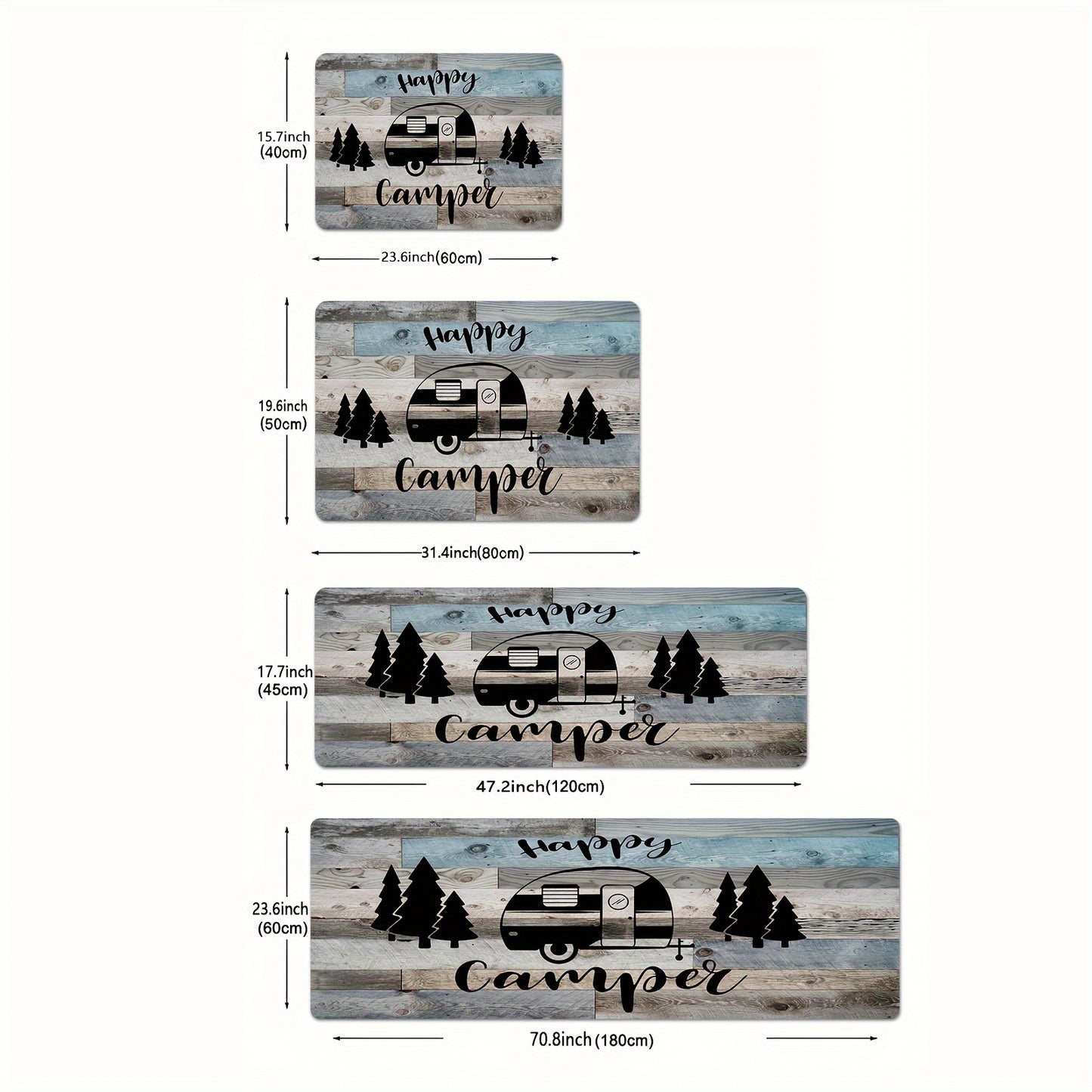 Happy Camper Theme Bath Mat Set