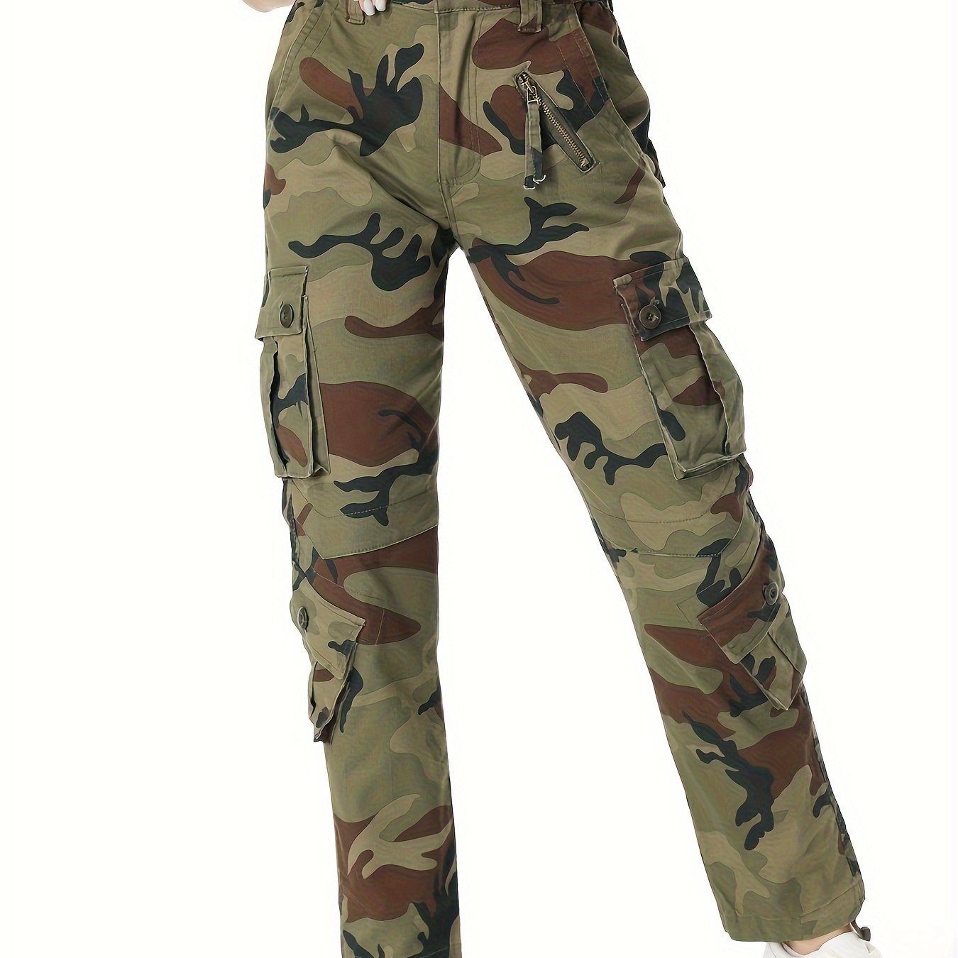 Women's Camo Pants, Tear Resistant, Multi-pocket