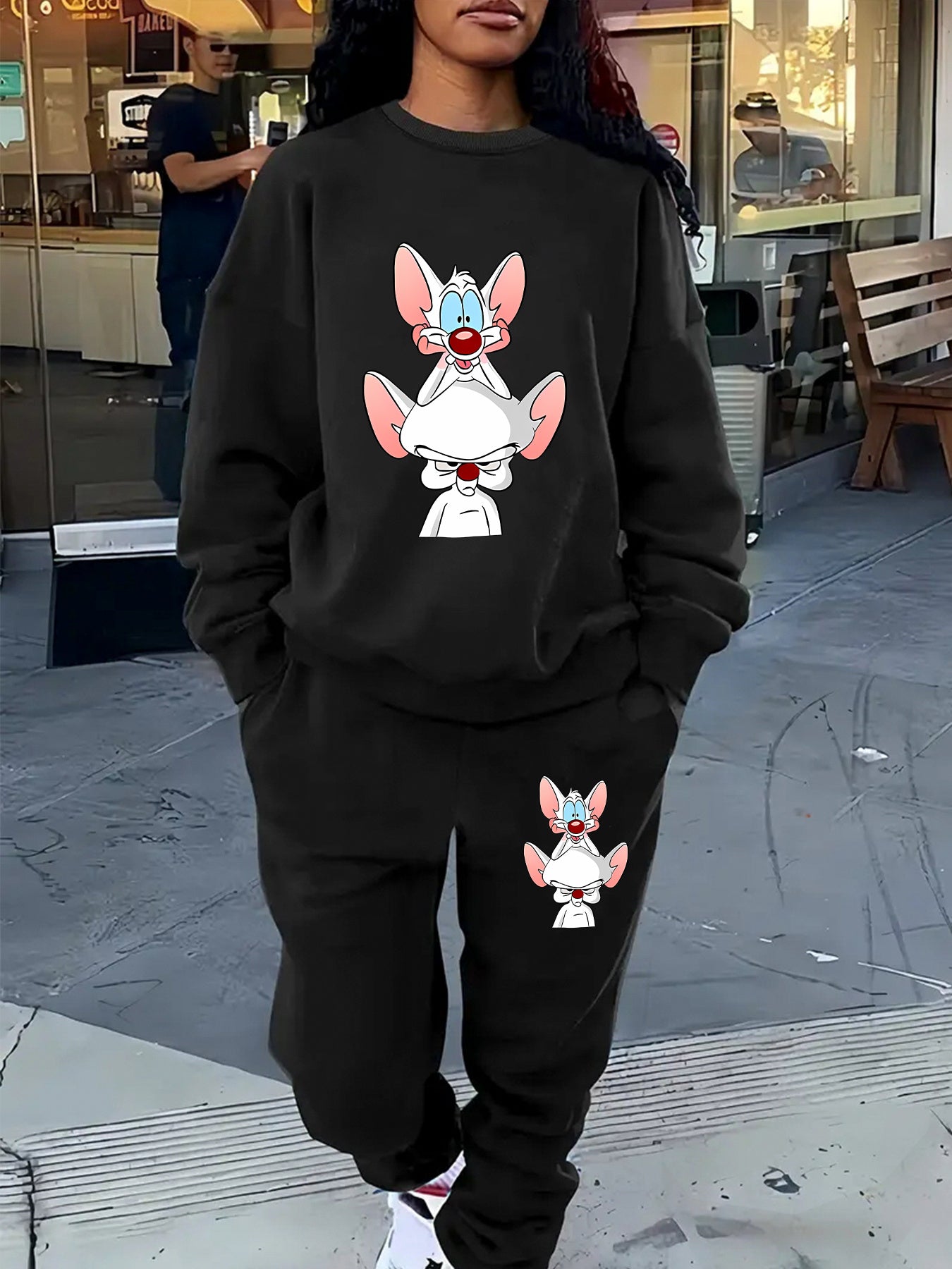 Plus Size Women's Outfit Set - Casual Sportswear