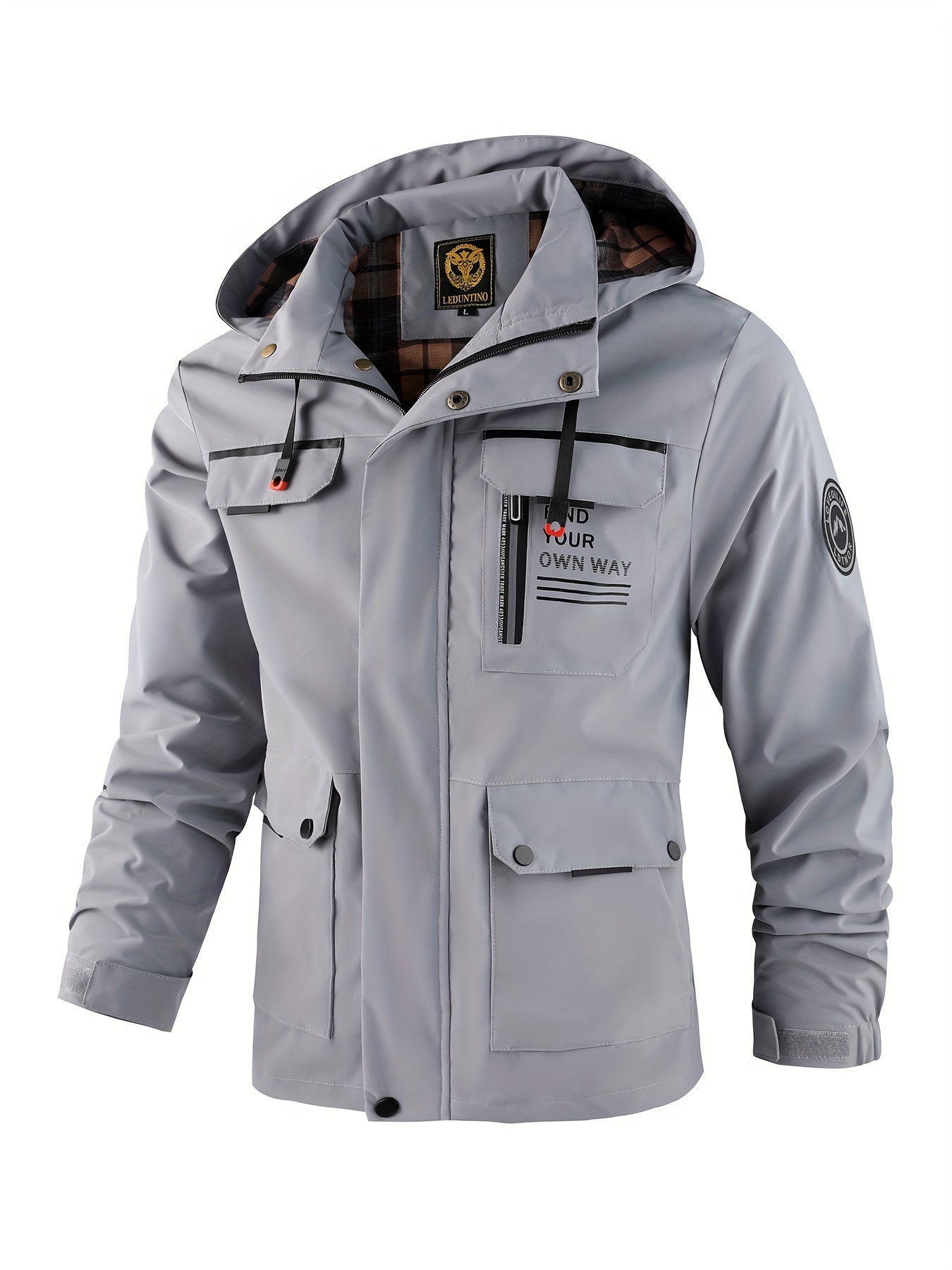 Men's Fashion Jacket - Casual Multi-Pocket, Outdoor Waterproof Windbreaker Jacket