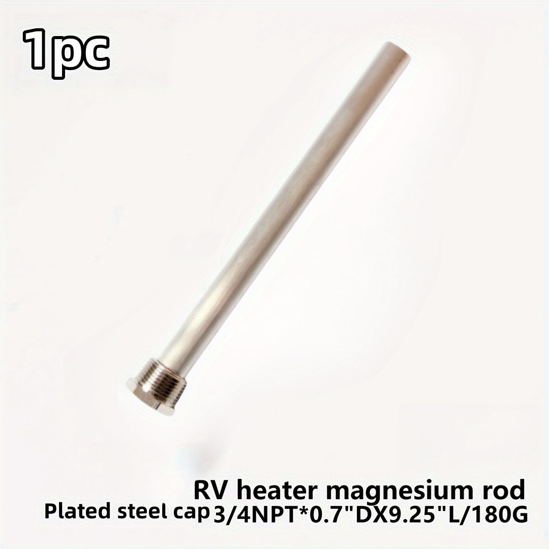 1pc Magnesium Anode Rod for RV Water Heater, 3/4" NPT, Steel Material, Outdoor Tank Anode Accessory, No Battery Required