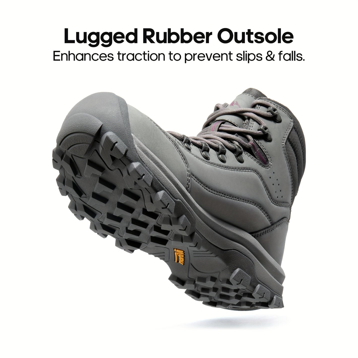 Women's Waterproof Hiking Boots - Durable Leather, Comfortable EVA Insole with Arch Support