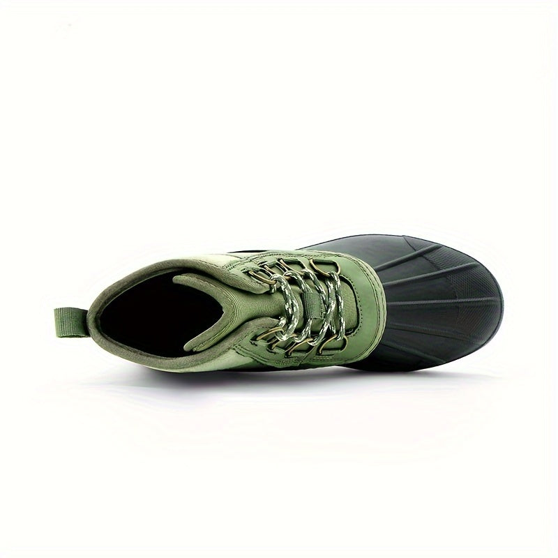 Waterproof Fashion Winter Duck Boots, Anti-slip Lace-up