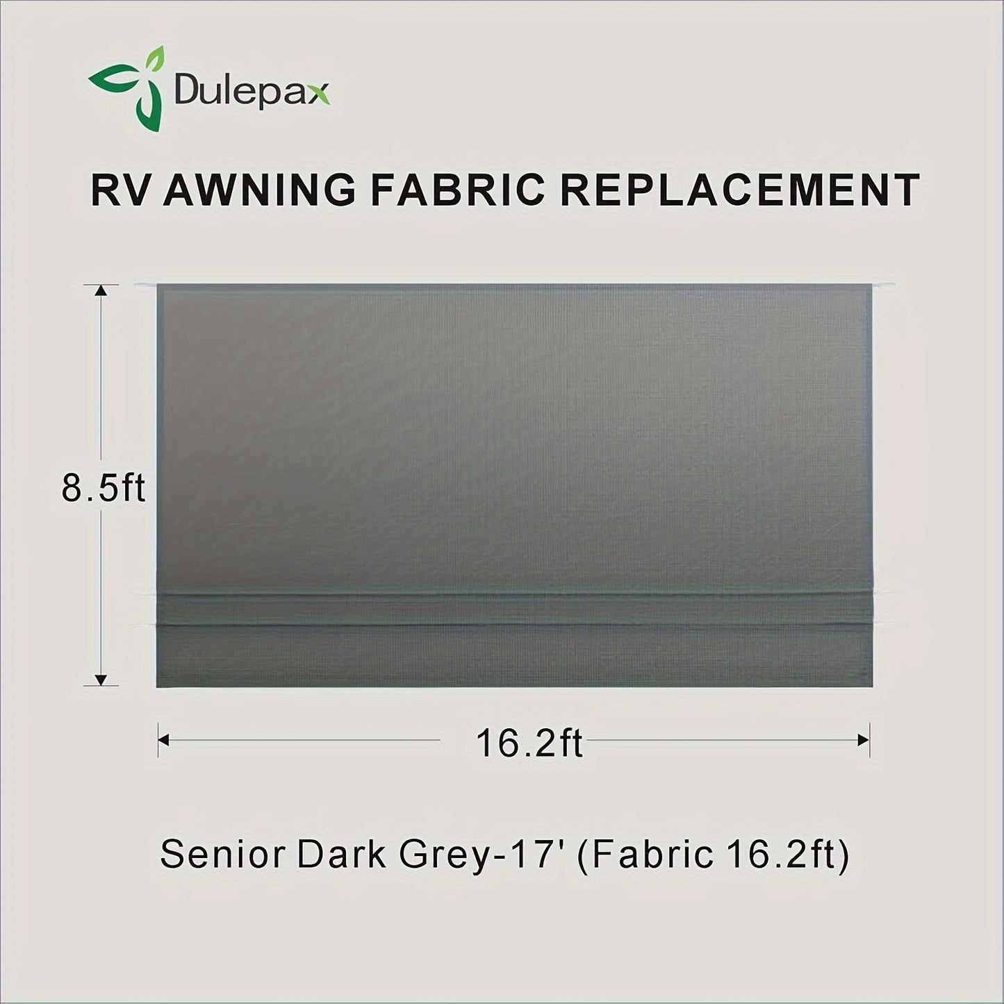 RV Awning Fabric Replacement Heavy Duty 16 Oz Vinyl Fabric Awning, Double-Sided Coating Universal Awning, Replacement For All Trailer