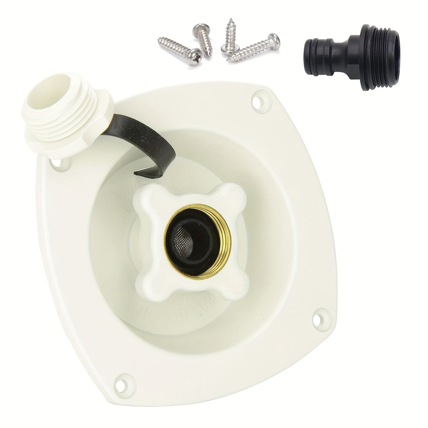 RV/Camper, Water Inlet with Pressure Regulator & Built-In Check Valve