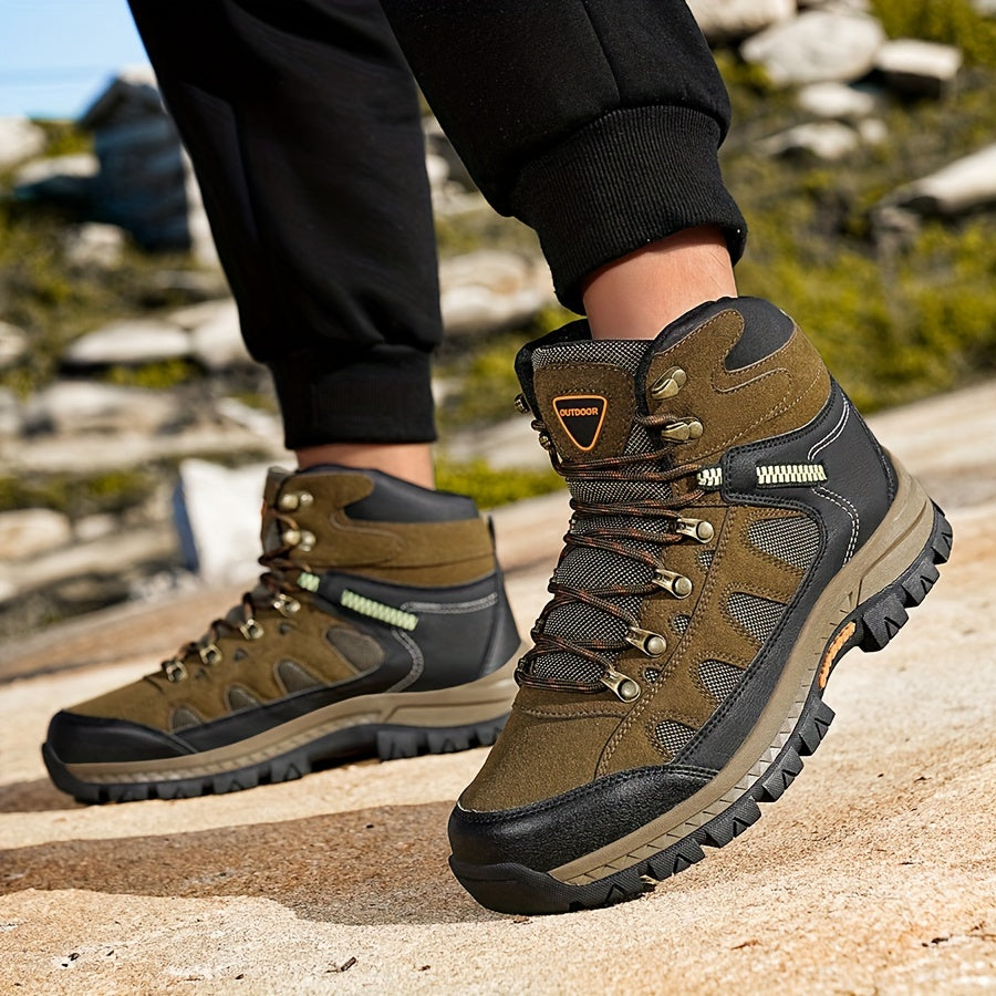 Men's anti-slip hiking shoes, wear-resistant shoes, large size casual shoes, waterproof, Lace Up shoes