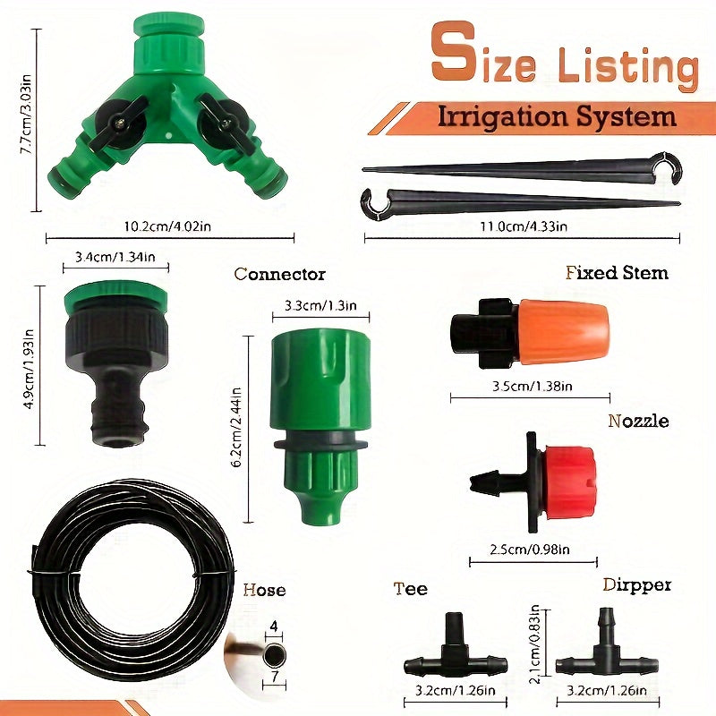 1 Set Of DIY Garden Drip Irrigation Hose, Garden Watering System