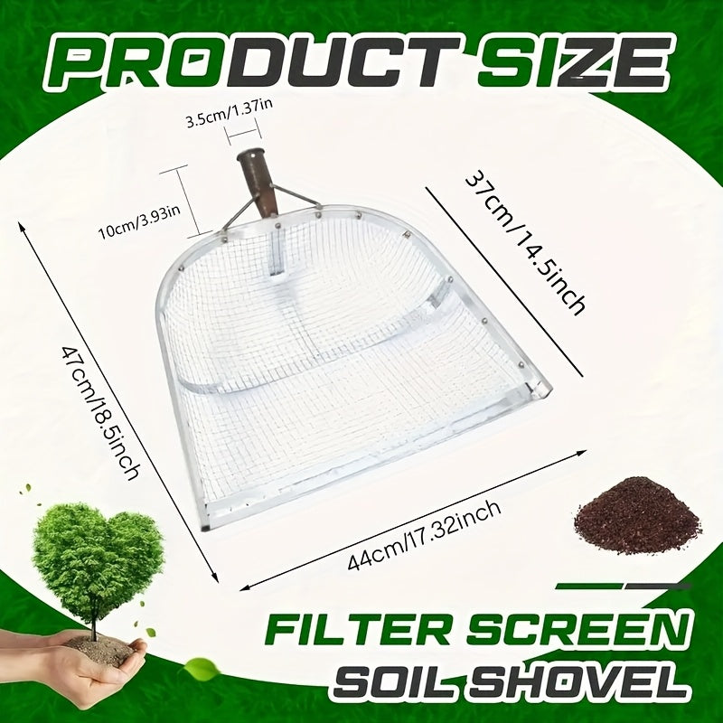 1pc Multi-Purpose Metal Soil Sifter and Strainer - Garden and Farming Essential Tool without Handle