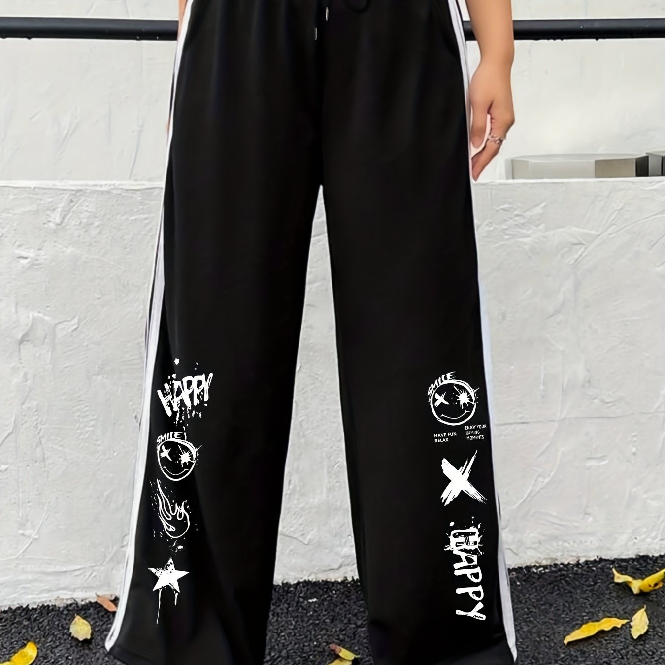 Plus-Size Women's Thin Striped Pants, Affordable Clothing