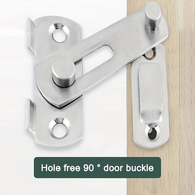 Silvery Stainless Steel Door Lock Protector - Industrial Grade, Strong and Durable