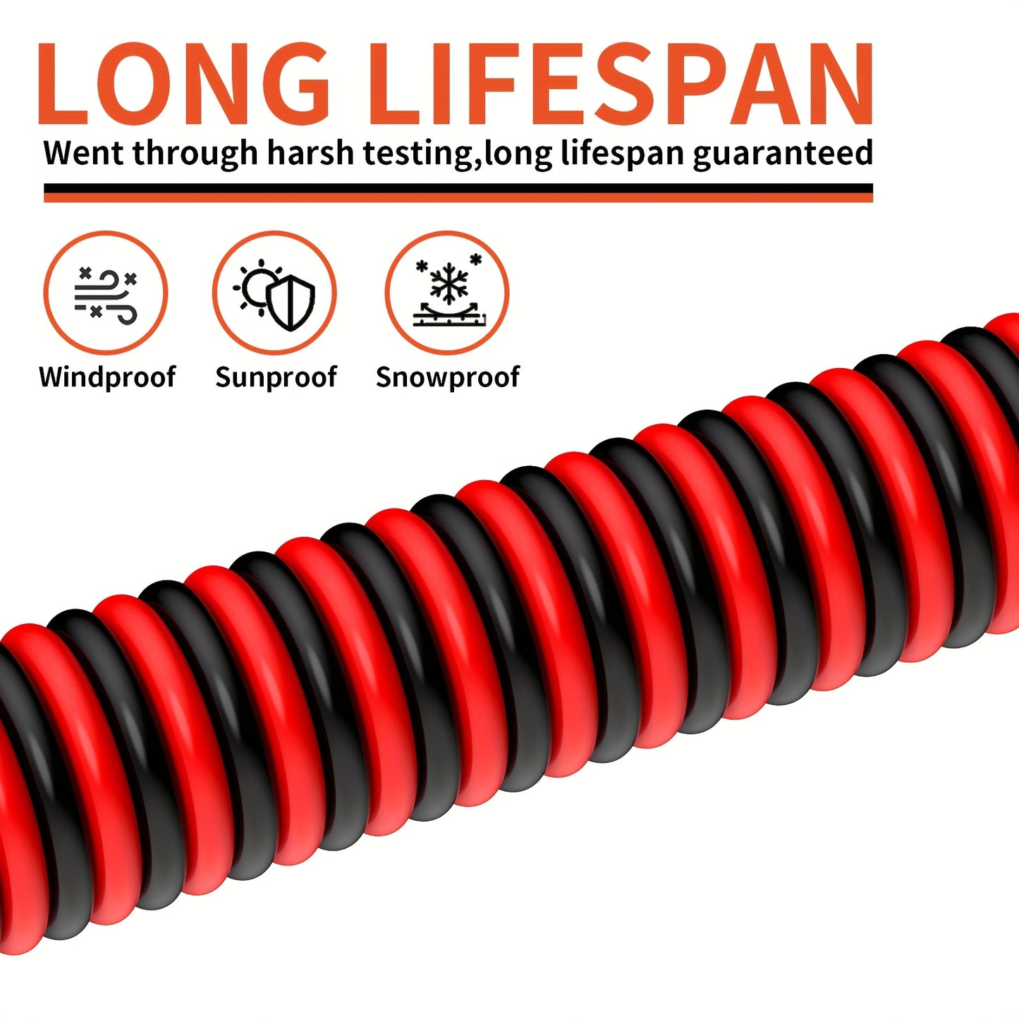 Flexible 2-Conductor Extension Cord - 12/14/16/18 Gauge, Red & Black