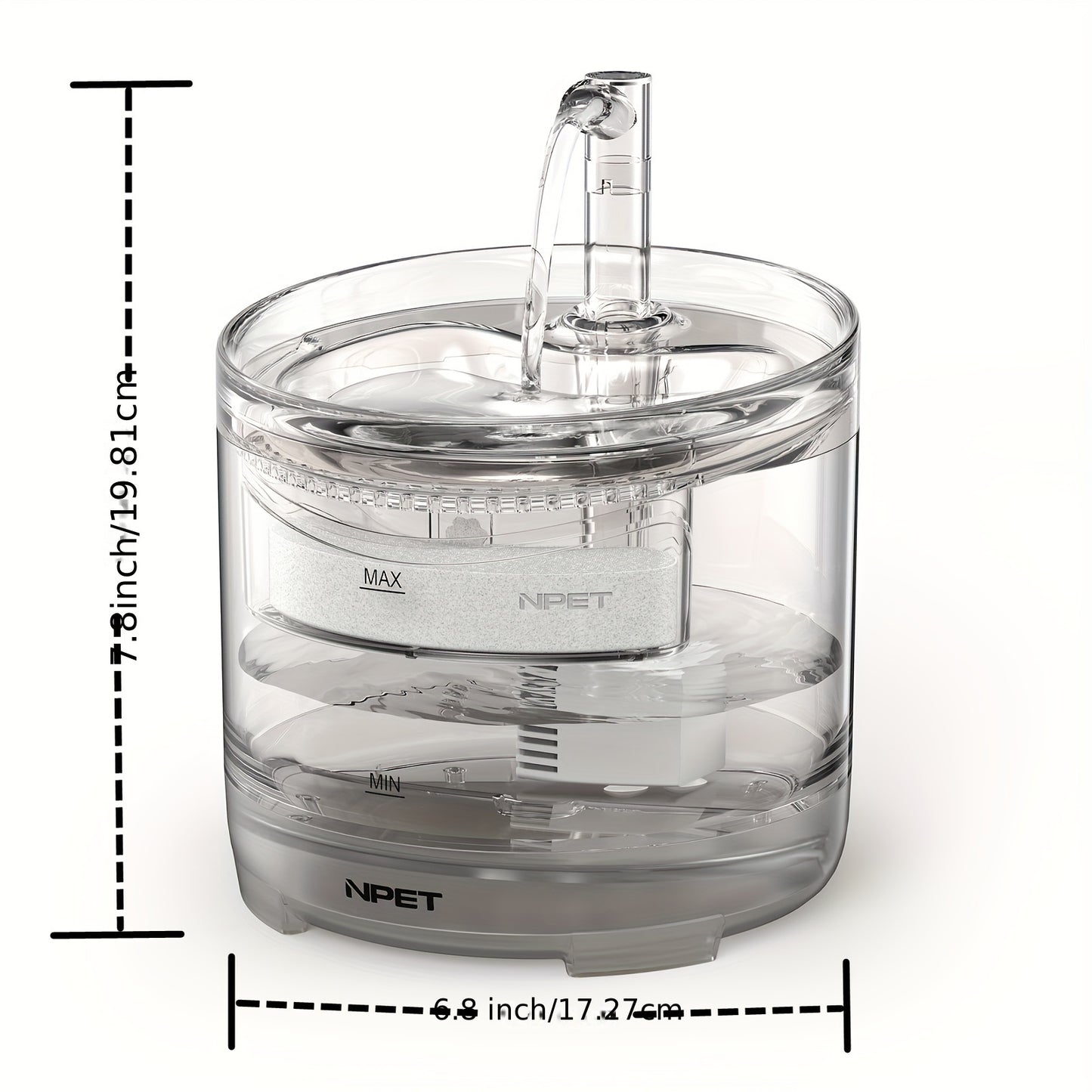 Cat And Dog Water Fountain1.5L Automatic Pet Drinking Fountain with Replacement Faucet Kit