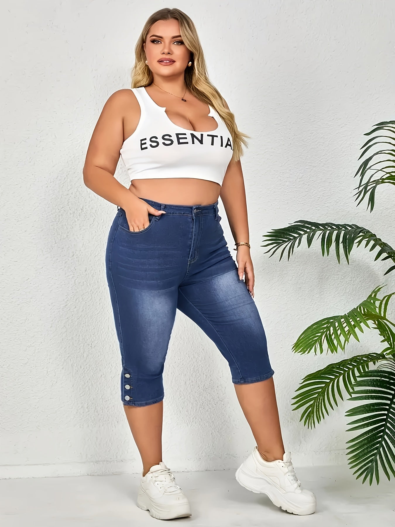 Women's High Waist Stretch Denim Shorts