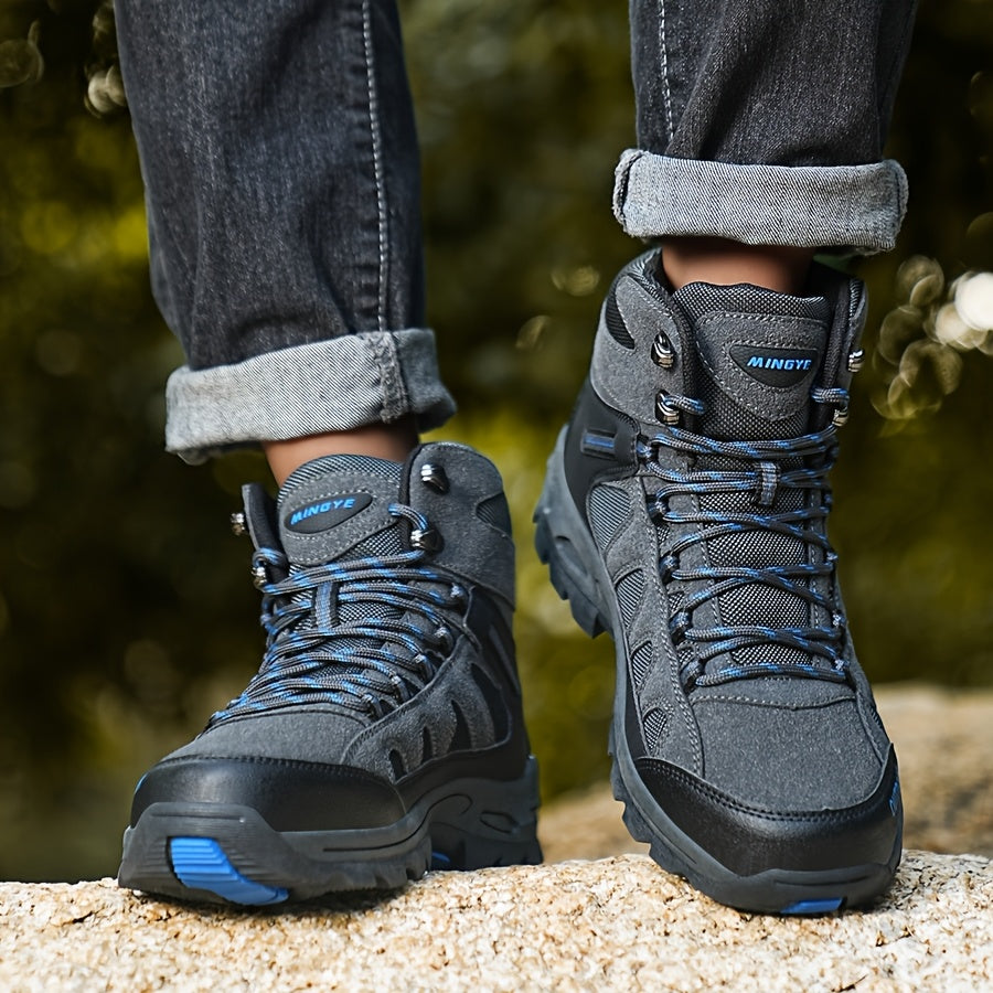 Women's Stylish Hiking Boots - Breathable, Lace-Up, Non-Slip Sole for Outdoor Adventures