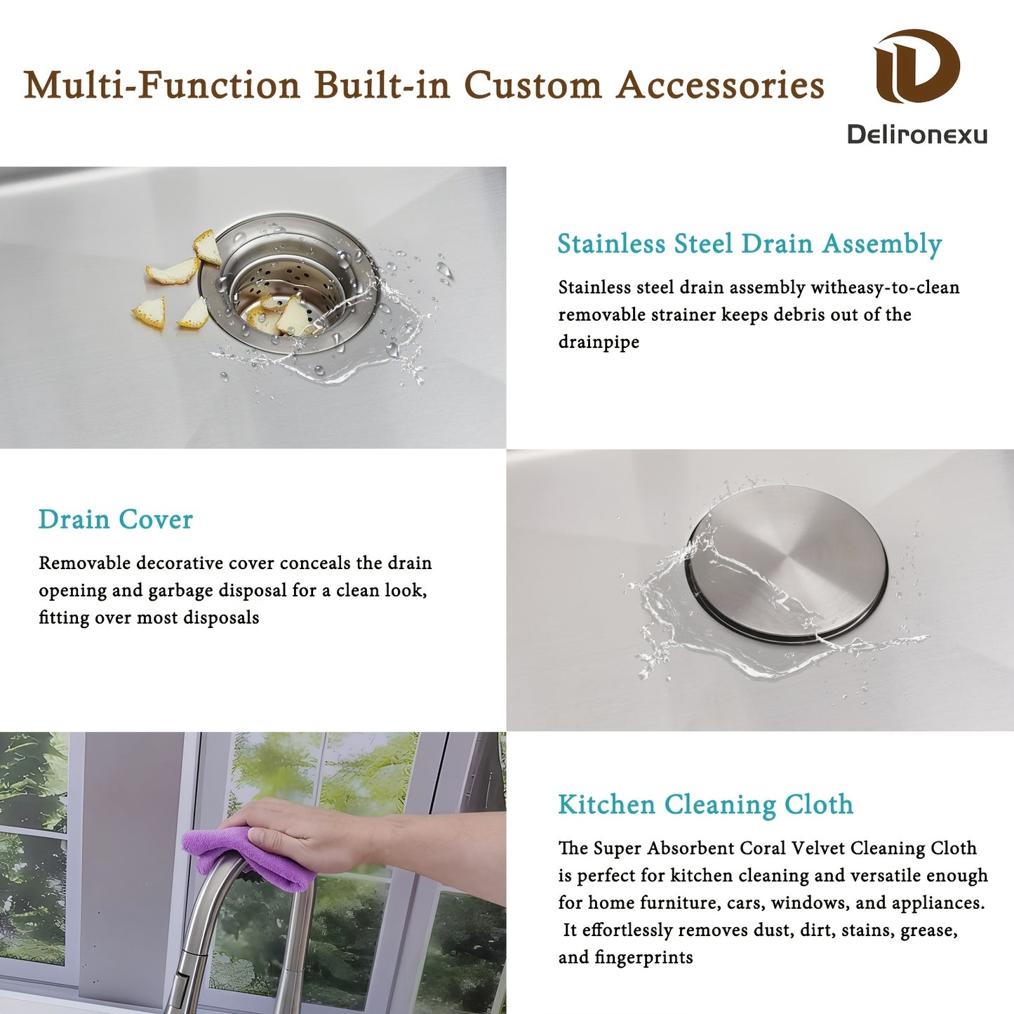 15" Modern Stainless Steel Bar Sink, 18 Gauge Single Bowl Square Kitchen Sink with Brushed Finish