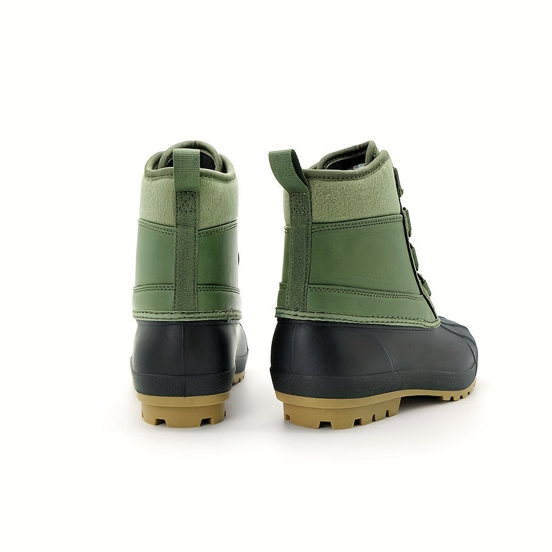 Waterproof Fashion Winter Duck Boots, Anti-slip Lace-up