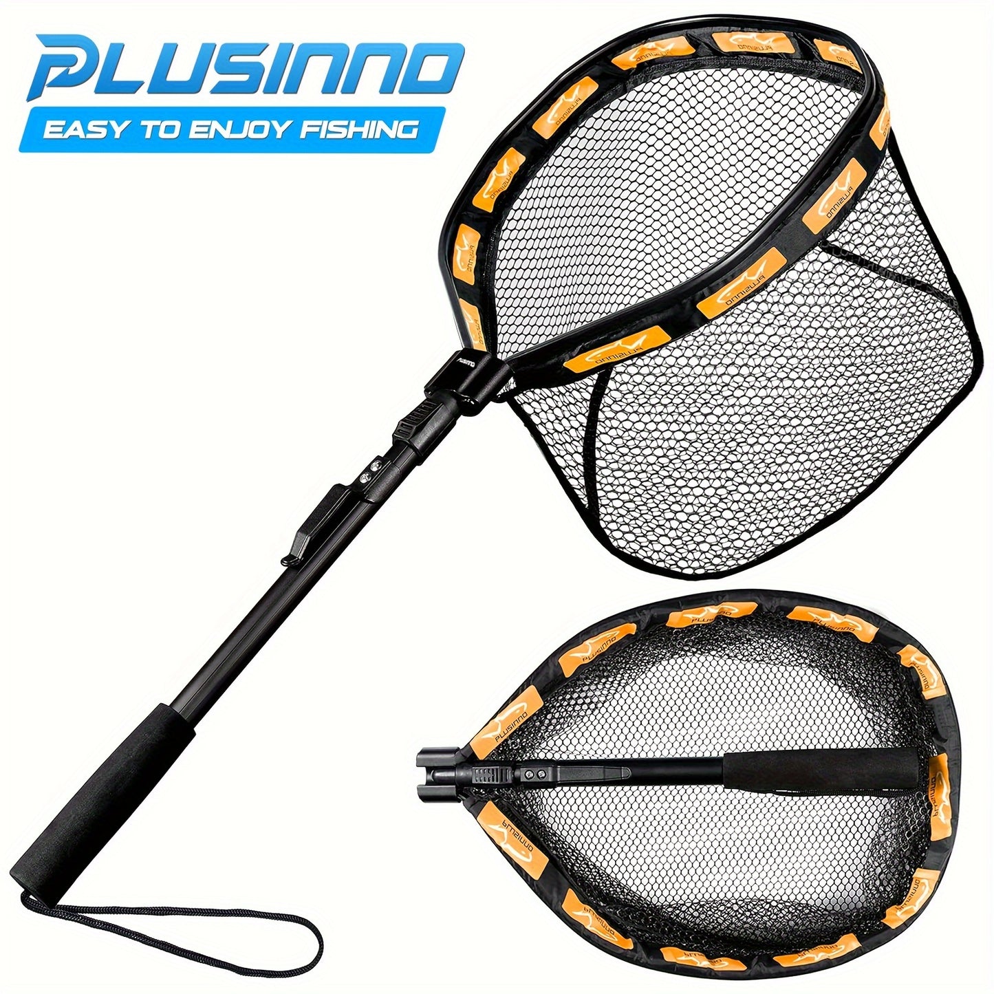 Floating Fishing, Rubber Coated Landing Net for Easy Catch & Release for Easy Transportation & Storage