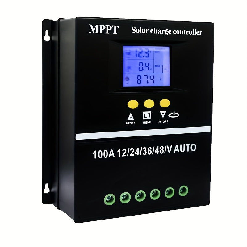 100A High-Efficiency Solar Charge Controller - LCD Display Dual USB Quick Charger For Lead Acid And Lithium Batteries
