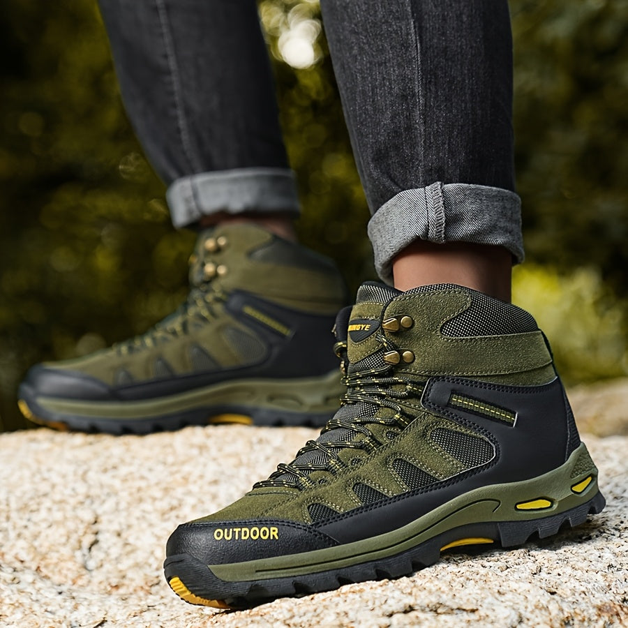 Women's Stylish Hiking Boots - Breathable, Lace-Up, Non-Slip Sole for Outdoor Adventures