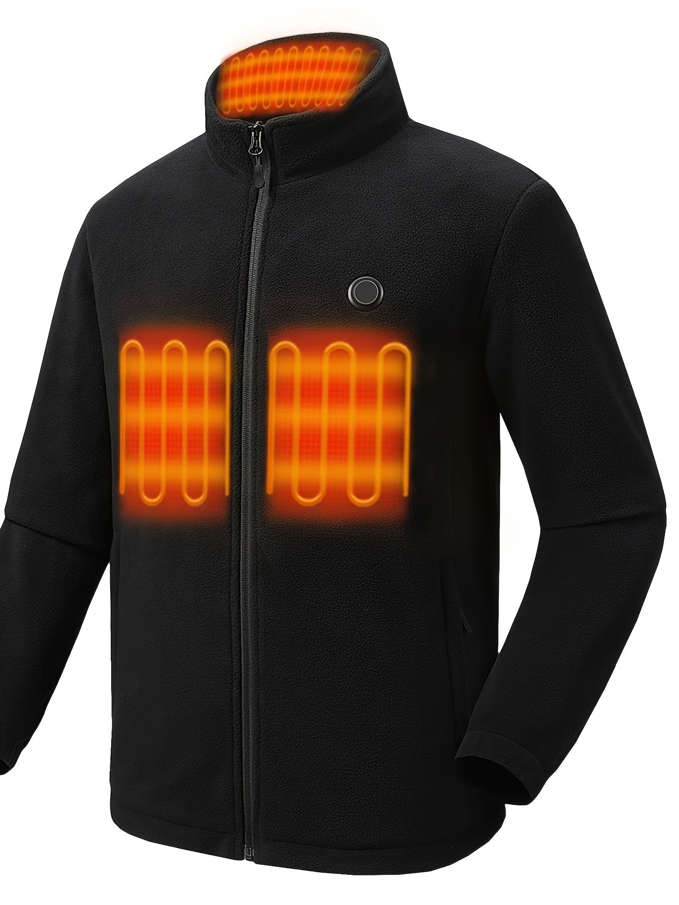 Men's Warm Heated Sport Coat Fleece Jacket, Battery Pack 7.4V Fast Heating,  (with Batteries)