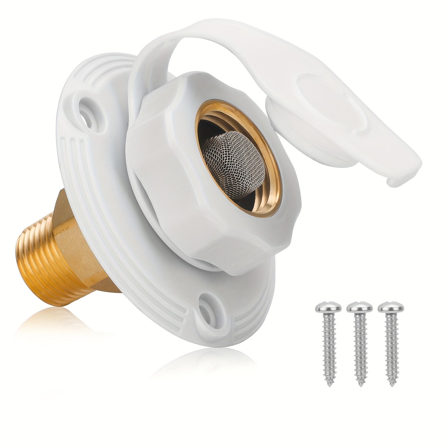 RV City Water Inlet Flange with Check Valve