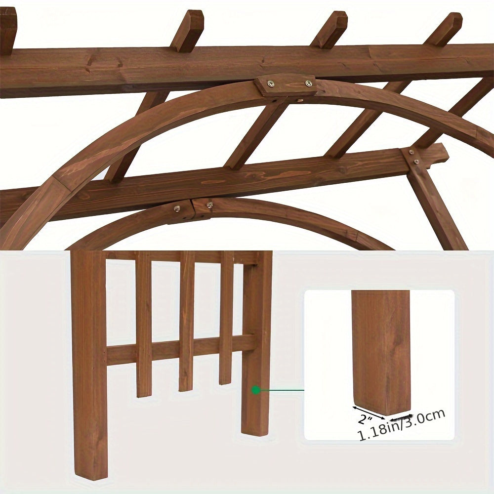 Beautiful And Practical Garden Arch Dark Brown