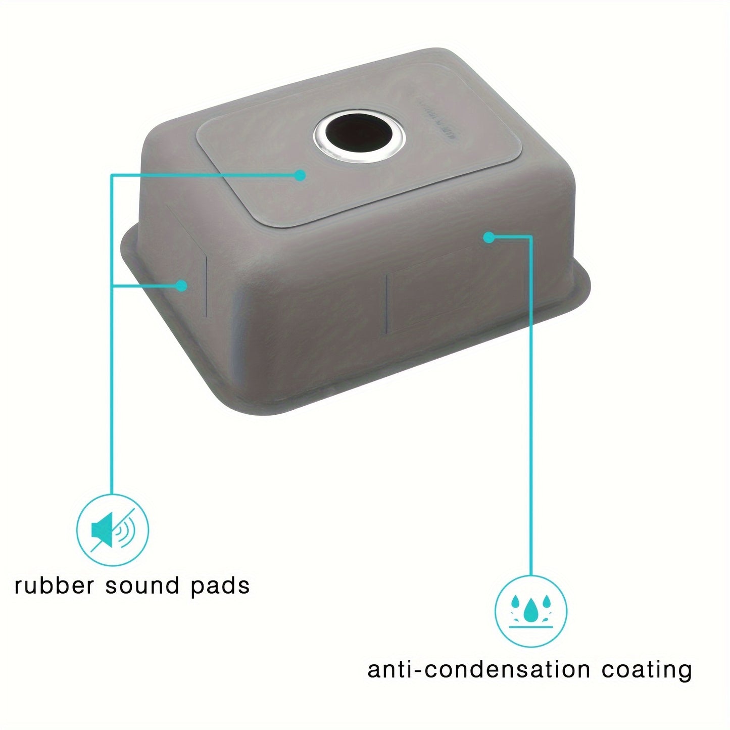 A Kitchen Sink For RVs That Is Mounted Under The Counter. Also Includes A Protector Grid And Measures 23 Inches In Length, 18 Inches In Width, And 9 Inches In Depth.