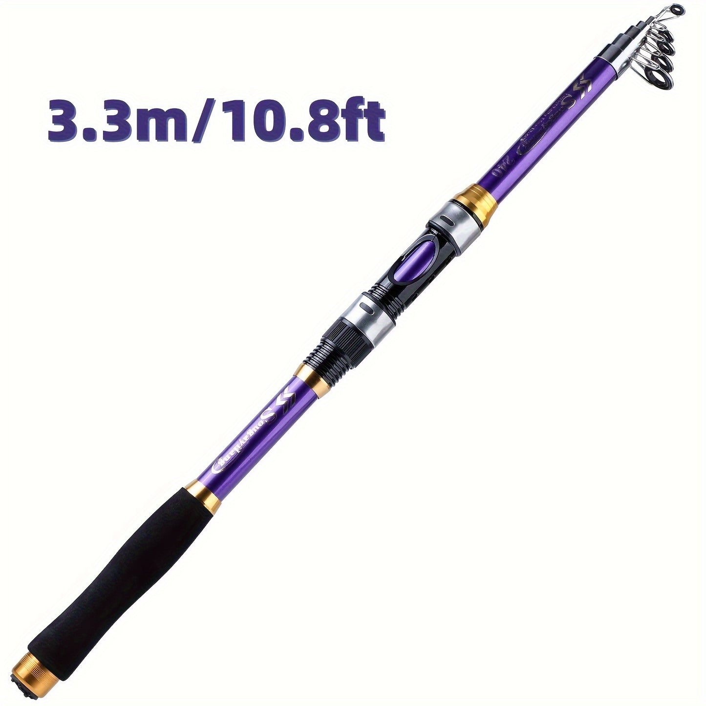 Sougayilang Telescopic Fishing Rods 1.8~3.3m Glass Fiber Spinning Rod