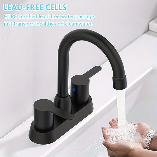 4-Inch Stainless Steel RV Faucet - Hot & Cold Water, Sleek Design